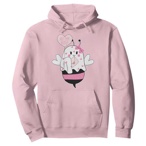 Valentines Ghost Hoodie Be My Boo Bee Boobee Coquette Cute Funny TS10 Light Pink Print Your Wear