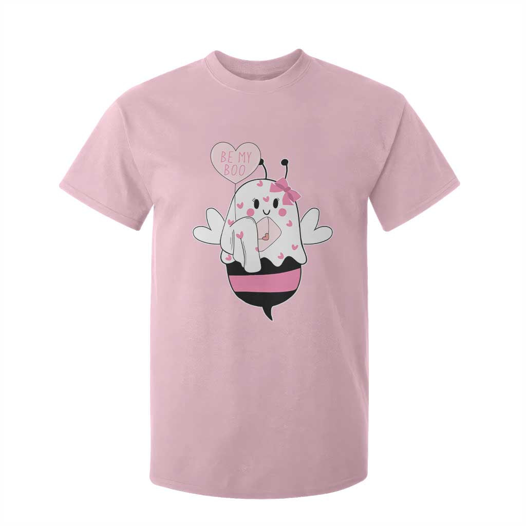 Valentines Ghost T Shirt For Kid Be My Boo Bee Boobee Coquette Cute Funny TS10 Light Pink Print Your Wear