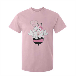 Valentines Ghost T Shirt For Kid Be My Boo Bee Boobee Coquette Cute Funny TS10 Light Pink Print Your Wear