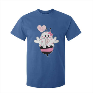 Valentines Ghost T Shirt For Kid Be My Boo Bee Boobee Coquette Cute Funny TS10 Royal Blue Print Your Wear