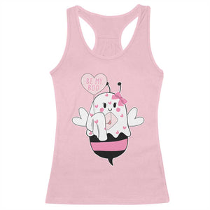 Valentines Ghost Racerback Tank Top Be My Boo Bee Boobee Coquette Cute Funny TS10 Light Pink Print Your Wear
