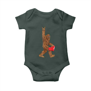 Bigfoot Heart Valentines Day Baby Onesie Boys Men Kids Love Sasquatch Lovers TS10 Print Your Wear
