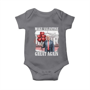 Happy Trump Valentines Day Baby Onesie Daddys Home White House 2025 Make Valentine Great Again TS10 Charcoal Print Your Wear