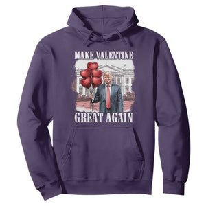 Happy Trump Valentines Day Hoodie Daddys Home White House 2025 Make Valentine Great Again TS10 Purple Print Your Wear