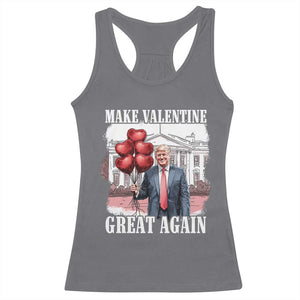 Happy Trump Valentines Day Racerback Tank Top Daddys Home White House 2025 Make Valentine Great Again TS10 Charcoal Print Your Wear