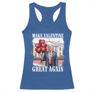 Happy Trump Valentines Day Racerback Tank Top Daddys Home White House 2025 Make Valentine Great Again TS10 Royal Blue Print Your Wear