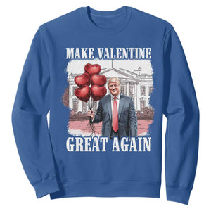Happy Trump Valentines Day Sweatshirt Daddys Home White House 2025 Make Valentine Great Again TS10 Royal Blue Print Your Wear