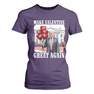 Happy Trump Valentines Day T Shirt For Women Daddys Home White House 2025 Make Valentine Great Again TS10 Purple Print Your Wear