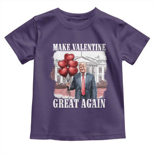 Happy Trump Valentines Day Toddler T Shirt Daddys Home White House 2025 Make Valentine Great Again TS10 Purple Print Your Wear