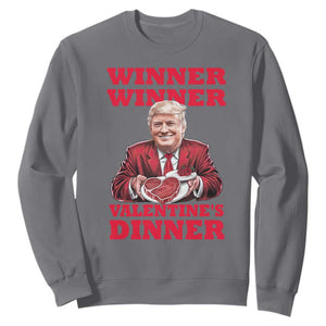 Trump Valentine Sweatshirt Winner Valentine Dinner TS10 Charcoal Print Your Wear