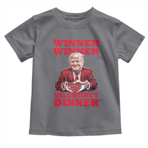 Trump Valentine Toddler T Shirt Winner Valentine Dinner TS10 Charcoal Print Your Wear