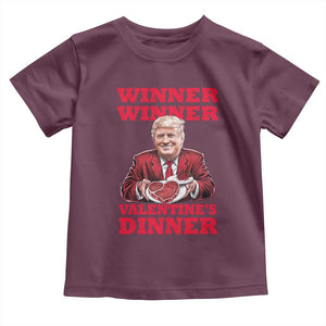 Trump Valentine Toddler T Shirt Winner Valentine Dinner TS10 Maroon Print Your Wear