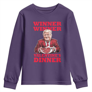 Trump Valentine Youth Sweatshirt Winner Valentine Dinner TS10 Purple Print Your Wear