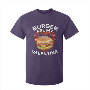 Burger Is My Valentine Funny Valentines Day T Shirt For Kid TS10 Purple Print Your Wear