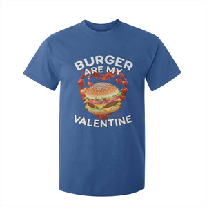 Burger Is My Valentine Funny Valentines Day T Shirt For Kid TS10 Royal Blue Print Your Wear