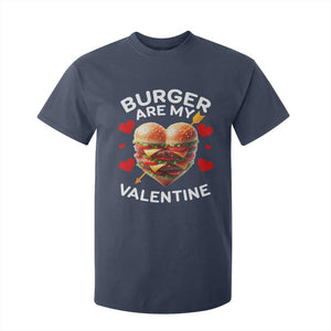 Funny Burger Is My Valentine Valentines Day Heart T Shirt For Kid TS10 Navy Print Your Wear