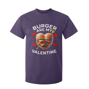Funny Burger Is My Valentine Valentines Day Heart T Shirt For Kid TS10 Purple Print Your Wear