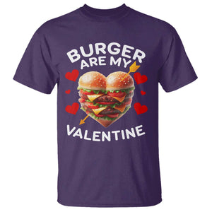 Funny Burger Is My Valentine Valentines Day Heart T Shirt TS10 Purple Print Your Wear