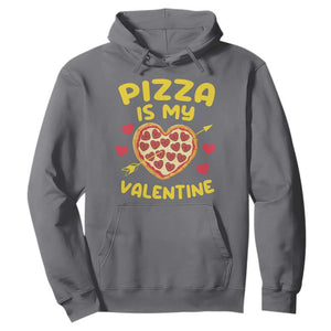 Pizza Is My Valentine Valentines Day Heart Pepperoni Lover Hoodie TS10 Charcoal Print Your Wear