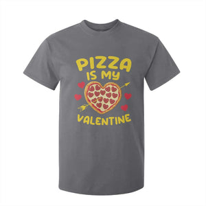 Pizza Is My Valentine Valentines Day Heart Pepperoni Lover T Shirt For Kid TS10 Charcoal Print Your Wear