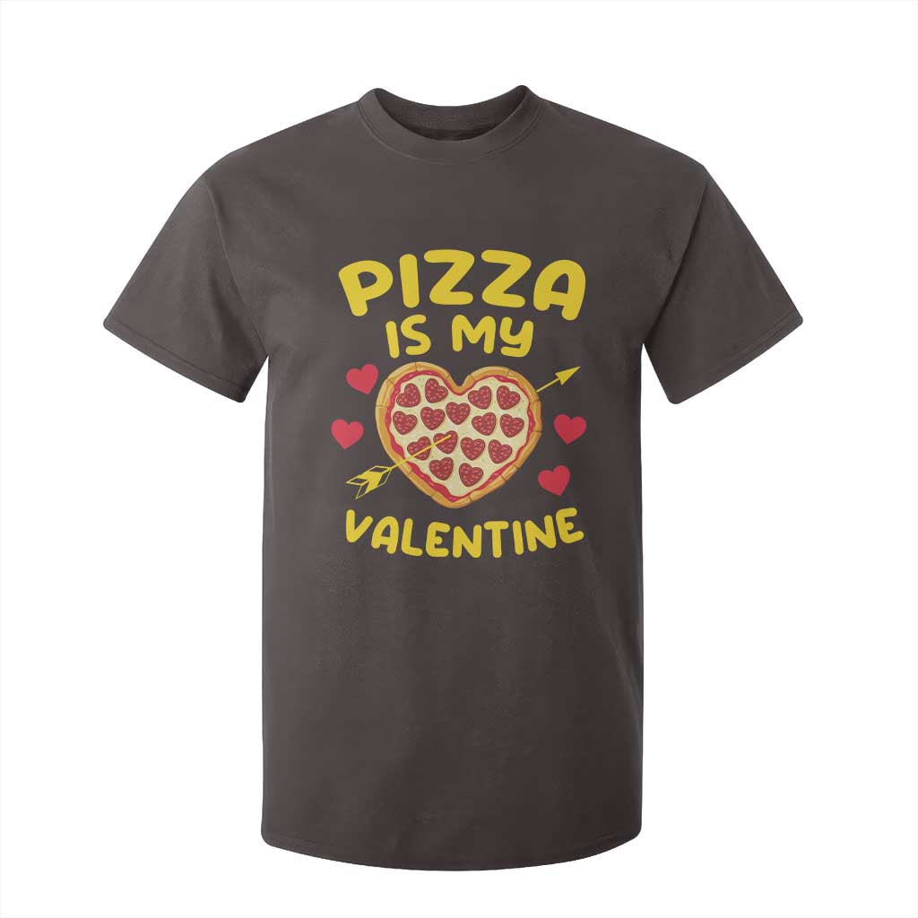Pizza Is My Valentine Valentines Day Heart Pepperoni Lover T Shirt For Kid TS10 Dark Chocolate Print Your Wear