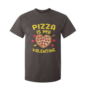 Pizza Is My Valentine Valentines Day Heart Pepperoni Lover T Shirt For Kid TS10 Dark Chocolate Print Your Wear