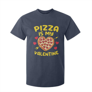 Pizza Is My Valentine Valentines Day Heart Pepperoni Lover T Shirt For Kid TS10 Navy Print Your Wear