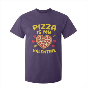 Pizza Is My Valentine Valentines Day Heart Pepperoni Lover T Shirt For Kid TS10 Purple Print Your Wear