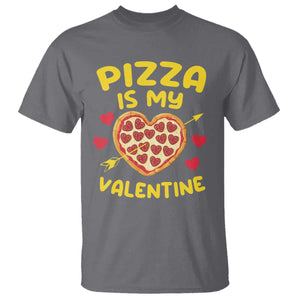 Pizza Is My Valentine Valentines Day Heart Pepperoni Lover T Shirt TS10 Charcoal Print Your Wear