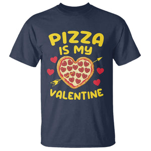 Pizza Is My Valentine Valentines Day Heart Pepperoni Lover T Shirt TS10 Navy Print Your Wear