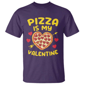 Pizza Is My Valentine Valentines Day Heart Pepperoni Lover T Shirt TS10 Purple Print Your Wear