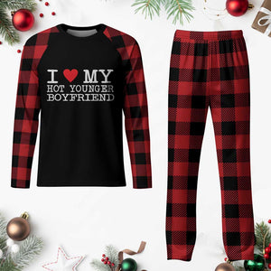 I Love My Hot Younger Boyfriend Plaid Pajama Set TS10 Buffalo Plaid Print Your Wear