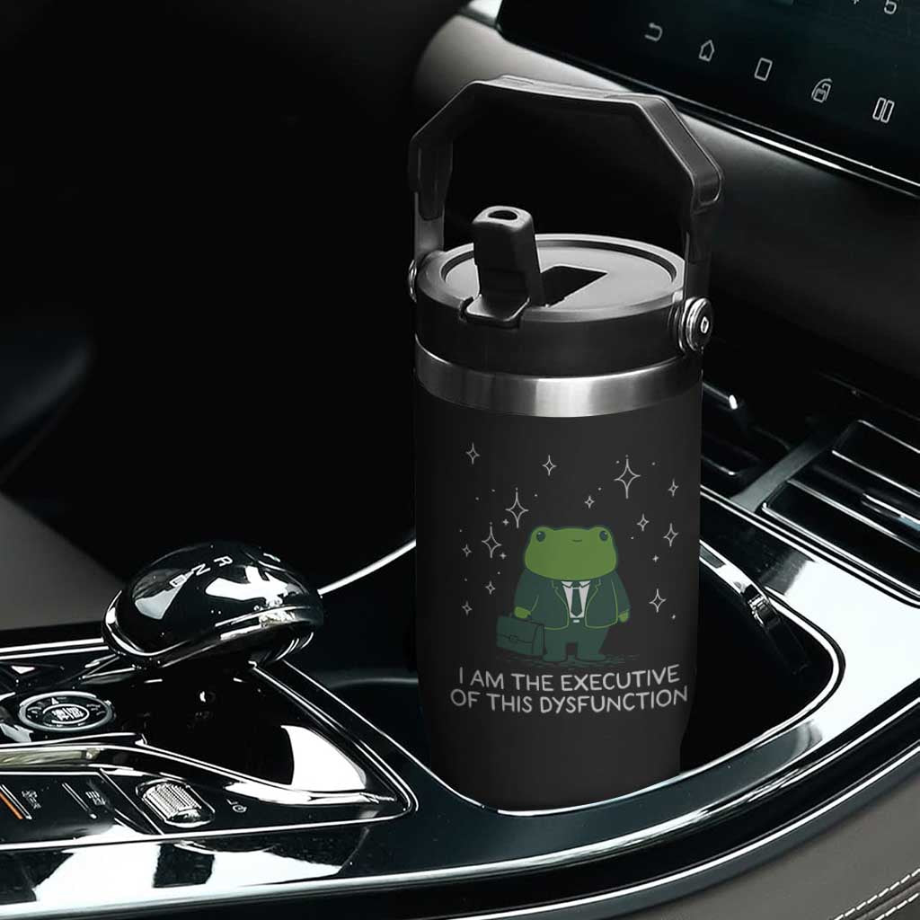 Funny Frog Flip Straw Tumbler I Am The Executive Of This Dysfunction TS10 Print Your Wear