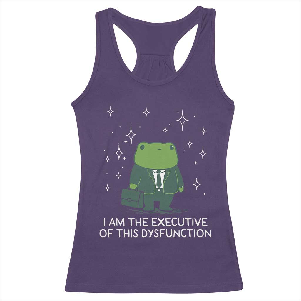 Funny Frog Racerback Tank Top I Am The Executive Of This Dysfunction TS10 Purple Print Your Wear