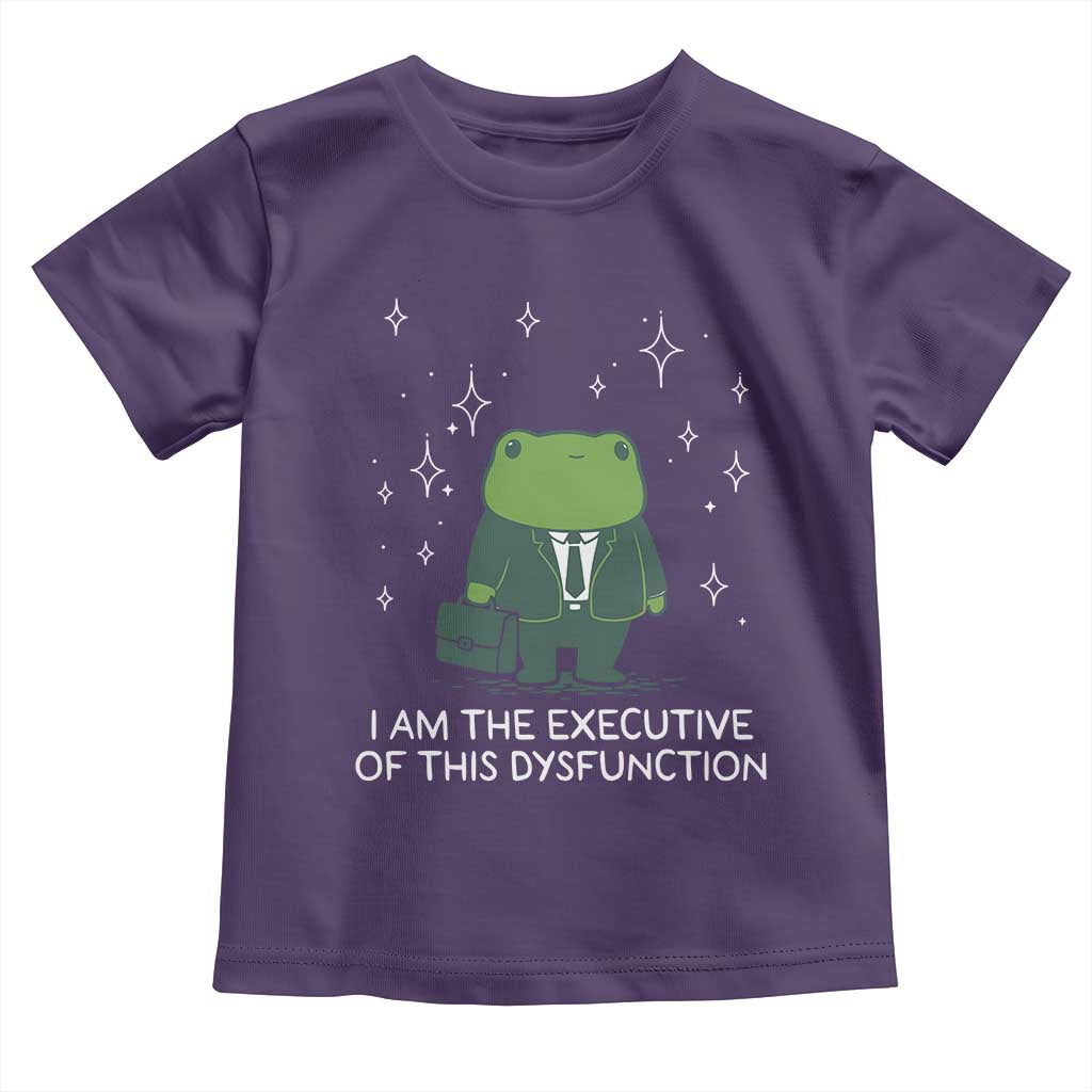 Funny Frog Toddler T Shirt I Am The Executive Of This Dysfunction TS10 Purple Print Your Wear