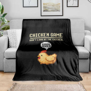 Funny Chicken Throw Blanket Game Dont Look At The Chicken TS10 Print Your Wear