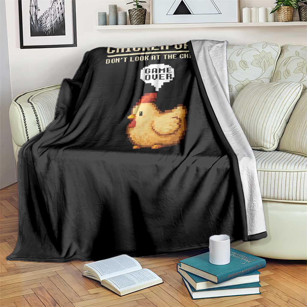 Funny Chicken Throw Blanket Game Dont Look At The Chicken TS10 Print Your Wear
