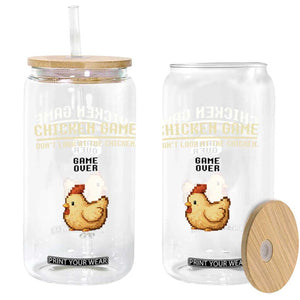 Funny Chicken Glass Can Game Dont Look At The Chicken TS10 Print Your Wear