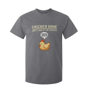 Funny Chicken T Shirt For Kid Game Dont Look At The Chicken TS10 Charcoal Print Your Wear