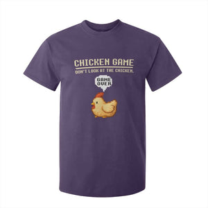 Funny Chicken T Shirt For Kid Game Dont Look At The Chicken TS10 Purple Print Your Wear