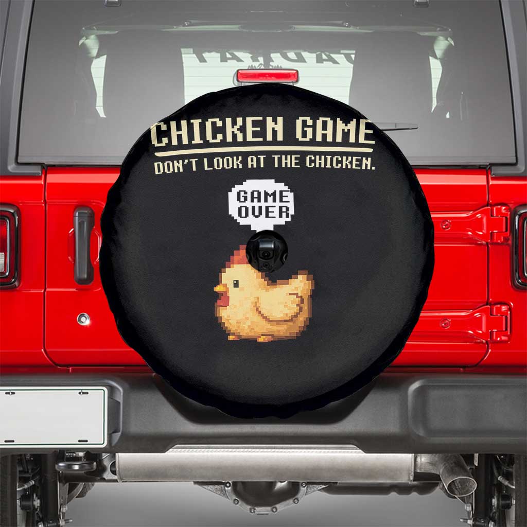 Funny Chicken Spare Tire Cover Game Dont Look At The Chicken TS10 Black Print Your Wear