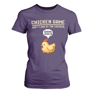 Funny Chicken T Shirt For Women Game Dont Look At The Chicken TS10 Purple Print Your Wear