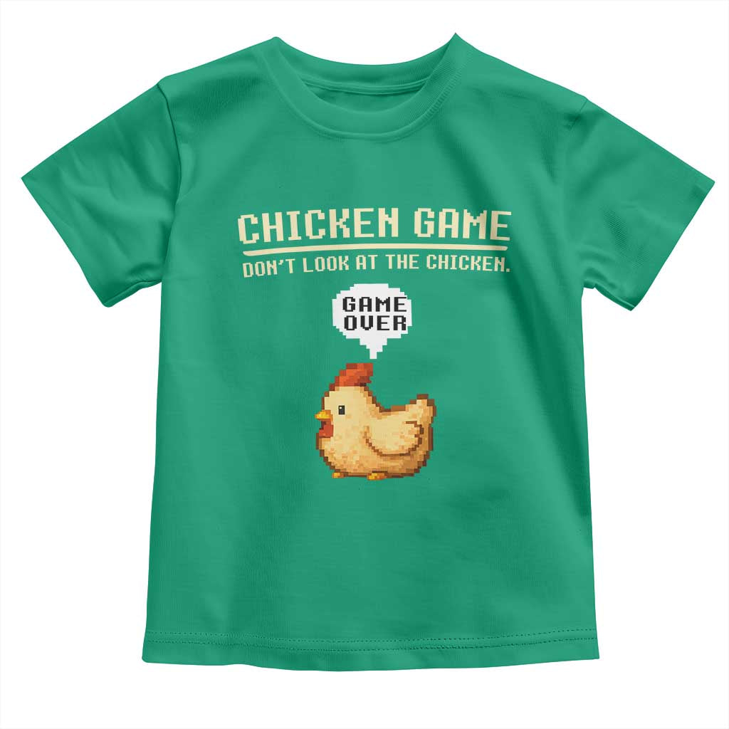 Funny Chicken Toddler T Shirt Game Dont Look At The Chicken TS10 Irish Green Print Your Wear