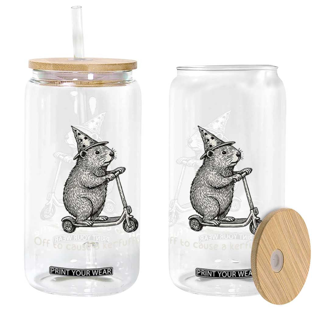 Funny Groundhog Off To Cause A Kerfuffle Glass Can TS10 Print Your Wear