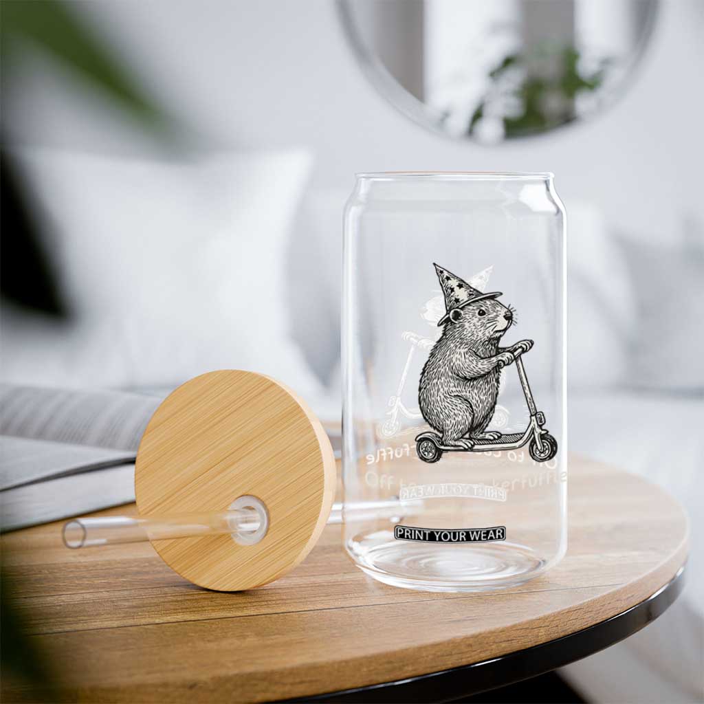 Funny Groundhog Off To Cause A Kerfuffle Glass Can TS10 Print Your Wear