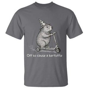 Funny Groundhog Off To Cause A Kerfuffle T Shirt TS10 Charcoal Print Your Wear