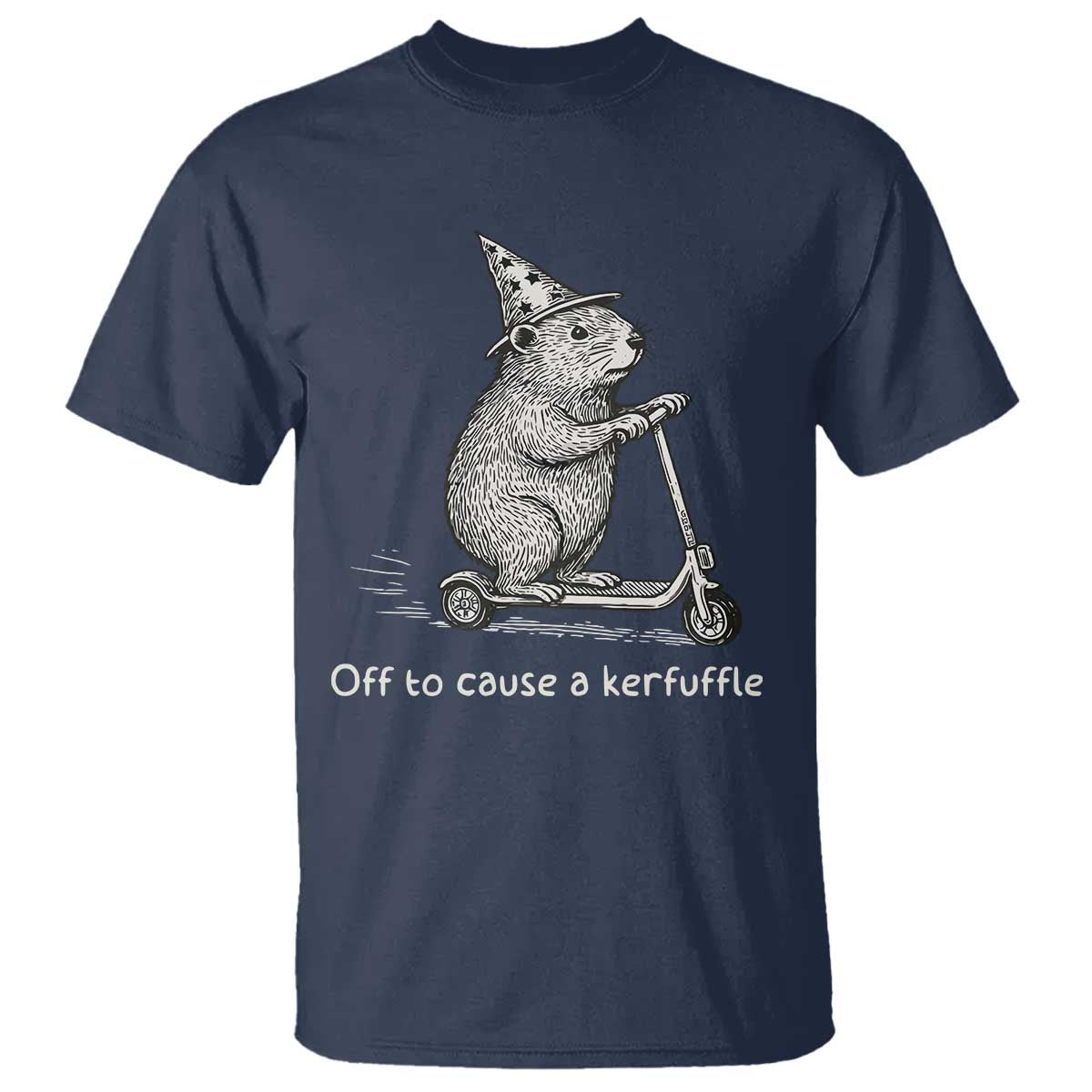 Funny Groundhog Off To Cause A Kerfuffle T Shirt TS10 Navy Print Your Wear