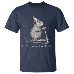 Funny Groundhog Off To Cause A Kerfuffle T Shirt TS10 Navy Print Your Wear