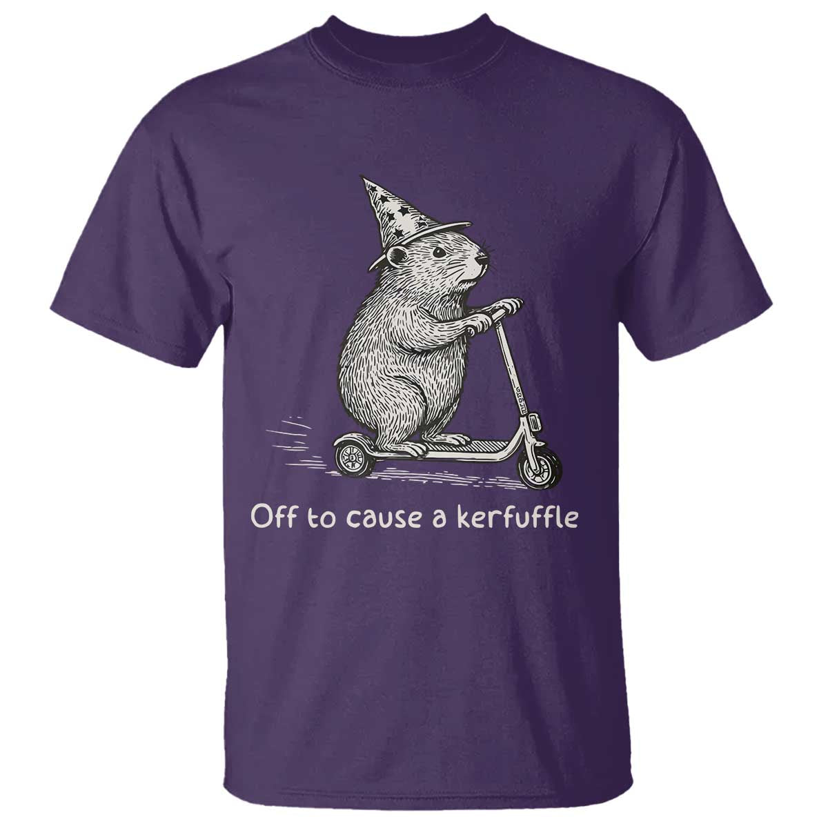 Funny Groundhog Off To Cause A Kerfuffle T Shirt TS10 Purple Print Your Wear