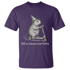 Funny Groundhog Off To Cause A Kerfuffle T Shirt TS10 Purple Print Your Wear